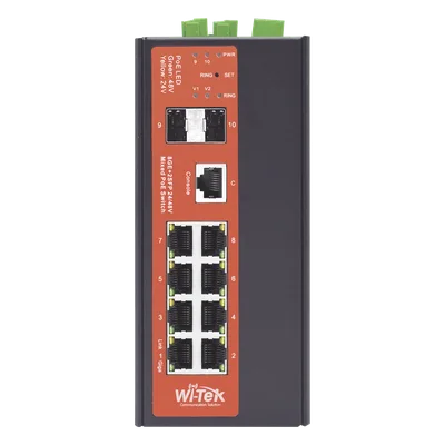 Switch Industrial Administrable Gigabit con 2 Puertos PoE bt + 6 Puertos PoE af/at o 24 V Pasivo + 2 SFP Gigabit, 240 W
