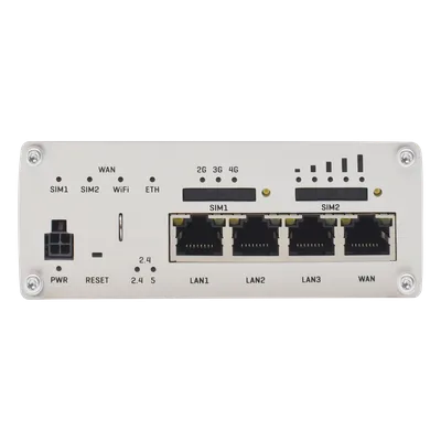 Router Industrial LTE 4.5G Cat 6 / 300 Mbps / WiFi 5 Dual Band / 4 Puertos Gigabit / Doble SIM / GNSS / PoE / -40°C a 75°C