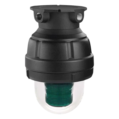 Luz LED, a prueba de explosiones, UL y cUL para Clase I, División 1, Grupo C y D; Clase I, División 2, Grupos A y B; Clase II, División 1, Grupos E, F y G; Clase III, 120-240 VCA, Verde