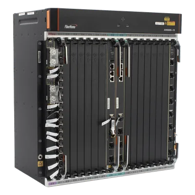 OLT Carrier Class Modular / 14 Ranuras de Servicio / 240 Puertos GPON / Switching 6.8 Tbps / Fuente Redundante -48Vdc / 11 UR