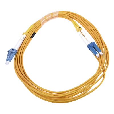 Jumper de Fibra Óptica / Monomodo 9/125 / LC/UPC-LC/UPC / PVC 2.0 mm / Dúplex / Amarillo / 3 m (9.84 ft)