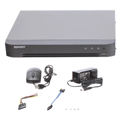 DVR TurboHD / 4 Canales + 2 IP / 5 Megapixel Lite / AcuSense / Audio por Coaxitron / 1 Bahía HDD 10 TB / Salida Full HD