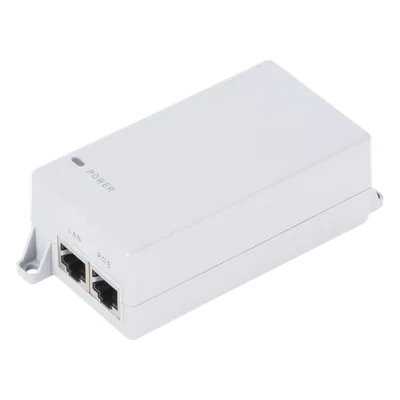 Inyector PoE Pasivo Gigabit / 24V CC / 0.5A / 100-240V Entrada / Montaje en Pared
