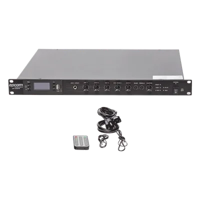 Amplificador Mezclador / 120W RMS / Salidas 100V y 4-16Ω / Bluetooth / MP3 / Tuner FM / Montaje Rack 1U