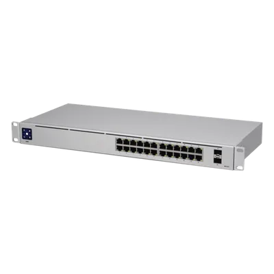 Switch Capa 2 / 24 Puertos Gigabit / 2 SFP 1G / Sin Ventiladores / Pantalla Informativa / 17.42 x 7.87 x 1.72'
