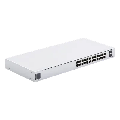 Switch Capa 2 / 24 Puertos Gigabit / 2 SFP 1G / Sin Ventiladores / Pantalla Informativa / 17.42 x 7.87 x 1.72'