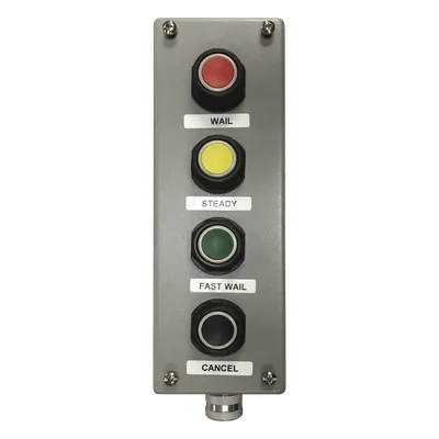 Botonera / 4 Botones Programables / Acero Calibre 14 / NEMA 4, 12, 13 / 9.50' x 6.25' x 3.00'