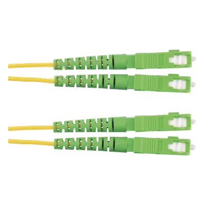 Jumper de Fibra Óptica Monomodo / 9/125 OS2 / SC/APC Duplex / OFNR / 2 m (6.56 ft) / Amarillo