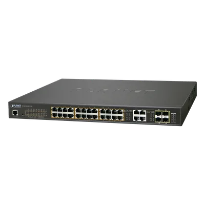 Switch Administrable / 24 Puertos Gigabit Ultra PoE 60W / 4 Puertos Combo TP/SFP / 600W / IPv6 Dual Stack / L2-L4