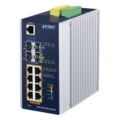 Switch Industrial Capa 3 / 8 Puertos Gigabit PoE++ 95W / 2 SFP 1G/2.5G / 2 SFP+ 10G / Administrable