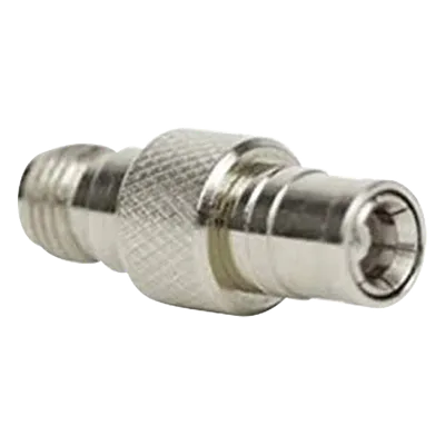 Adaptador en Línea / Conector SMA Hembra a SMB / Cuerpo Bronce Niquelado / Aislante Teflón