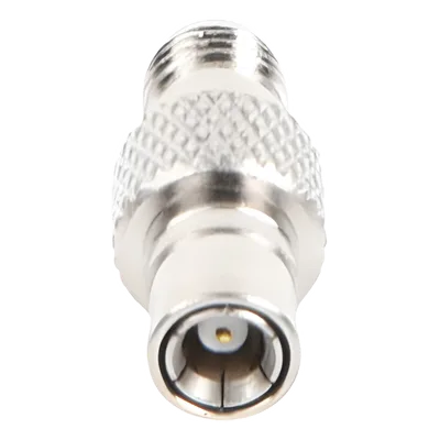 Adaptador en Línea / Conector SMA Hembra a SMB / Cuerpo Bronce Niquelado / Aislante Teflón