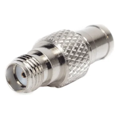 Adaptador en Línea / Conector SMA Hembra a SMB / Cuerpo Bronce Niquelado / Aislante Teflón