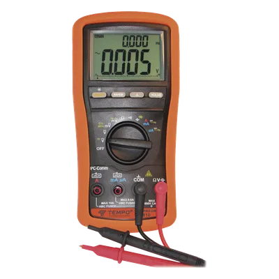 Multímetro Digital / Doble Pantalla LCD / True-RMS / 13 Funciones de Medición / Retroiluminación / Alerta BeepJack