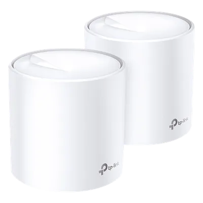 Sistema Mesh Wi-Fi 6 / AX1800 Mbps / 4 Flujos Simultáneos / 2 Puertos Gigabit WAN/LAN Auto-Detección / 2 Antenas Internas / Administración App Móvil