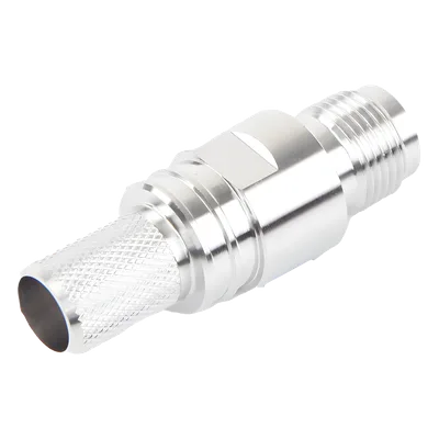 Conector RF TNC Hembra en Línea / Plegable con Pin Cautivo / Impedancia 50 Ω / Para Cable Coaxial RG-8/U y LMR-400