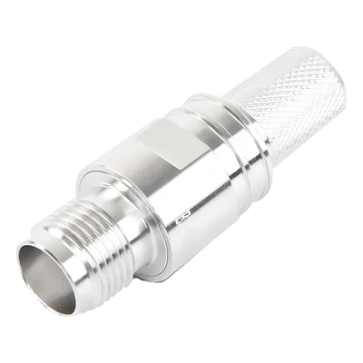 Conector RF TNC Hembra en Línea / Plegable con Pin Cautivo / Impedancia 50 Ω / Para Cable Coaxial RG-8/U y LMR-400