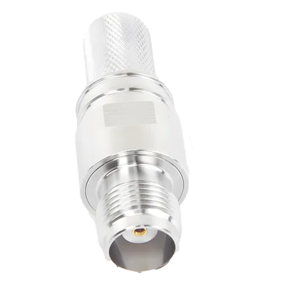Conector RF TNC Hembra en Línea / Plegable con Pin Cautivo / Impedancia 50 Ω / Para Cable Coaxial RG-8/U y LMR-400