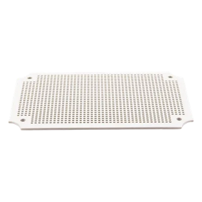 Placa Interna para Gabinete IP65 / ABS Resistente a Impactos / 250 x 160 mm / Instalación Torre, Poste o Pared / Optimizada para PoE y Baterías