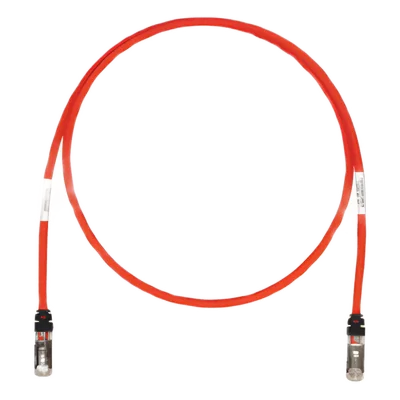 Patch Cord Cat6A / Blindado S/FTP / 1.52 m (5 ft) / 500 MHz / 26 AWG / PoE++ 2500 Ciclos / LS0H / Color Rojo