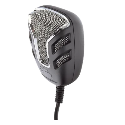 Micrófono de Mano para Radio CB / Cancelación Dinámica de Ruido / Impedancia 500 Ohm / Conector 4 Pines con Anillo de Seguridad / Respuesta 100-5000 Hz / ABS Resistente