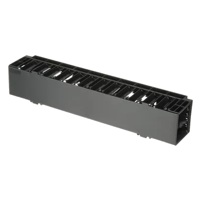 Organizador de Cables Horizontal / Rack 19in / 2UR / Frontal / ABS / Cat 6 y 10G
