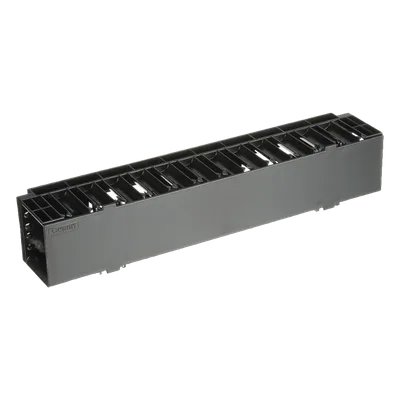 Organizador de Cables Horizontal / Rack 19in / 2UR / Frontal / ABS / Cat 6 y 10G