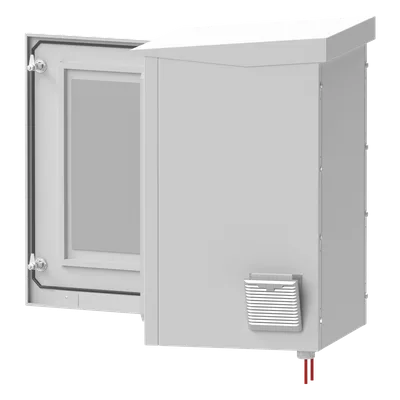 Gabinete Exterior IP / Rack 19" 16U / Acero Galvanizado / Ventilador con Termostato / Filtros Antipolvo / Aislante Térmico / Cerradura con Llave