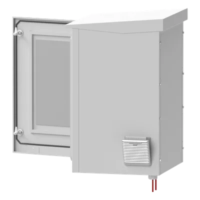 Gabinete Exterior IP / Rack 19" 24U / Ventiladores con Termostato / Acero Galvanizado / Filtro Antipartículas / Cerradura Doble