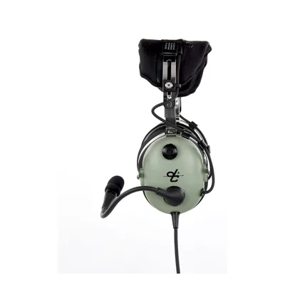 Auriculares de Aviación / Atenuación de Ruido Pasivo 23 dB NRR / Micrófono Electret Amplificado M-7A / Diseño Ligero / Compatible Aviación General y Estándares Militares