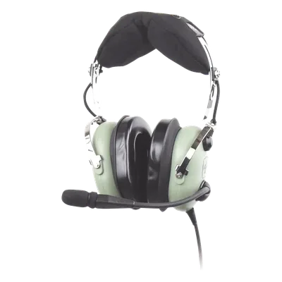 Auriculares de Aviación / Atenuación Pasiva NRR 23 dB / Micrófono Electret M-7A / Cable Bobina 5' (1.5 m) / Conector U-174/U / Helicópteros