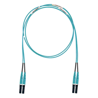 Jumper de Fibra Óptica / Multimodo OM3 50/125 / LC-LC Dúplex / LSZH / 1 m (3.28 ft) / Color Aqua