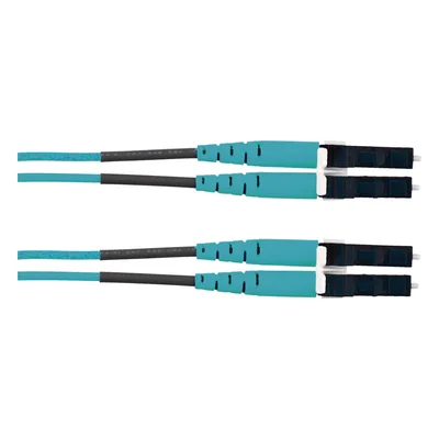 Jumper de Fibra Óptica / Multimodo OM3 50/125 / LC-LC Dúplex / LSZH / 1 m (3.28 ft) / Color Aqua