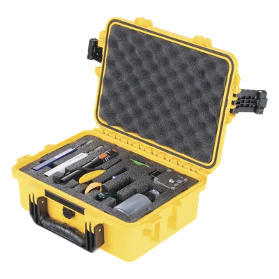 Kit de Herramientas / Terminación de Conectores Mecánicos de Fibra Óptica / Cortadora 36,000 Cortes / VFL 5 km / Maletín Uso Rudo