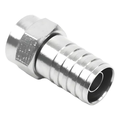 Conector F Macho / Doble Blindaje Plegable / RG-59 / Bronce Niquelado / Contacto Oro / 1.64 ft Equivalente