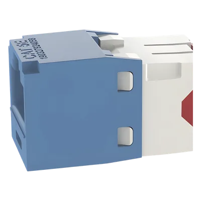 Jack RJ45 / Categoría 5e / Terminación sin herramienta / 22-24 AWG / 100W PoE / Azul