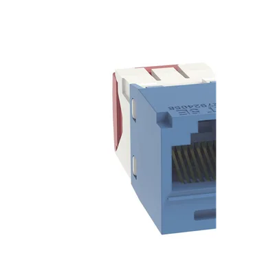 Jack RJ45 / Categoría 5e / Terminación sin herramienta / 22-24 AWG / 100W PoE / Azul