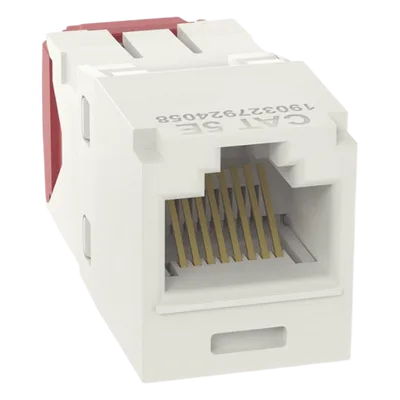 Conector Jack RJ45 / Mini-Com TG / Cat 5e / 8P8C / Sin herramienta de impacto / -10°C a 65°C / Blanco mate
