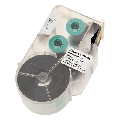 Casete de Etiqueta Auto-Laminada / 1.00' x 1.50' (25.4 x 38.1 mm) / 200 Etiquetas / -46°C a 107°C / Cables hasta 8.1 mm (0.32')