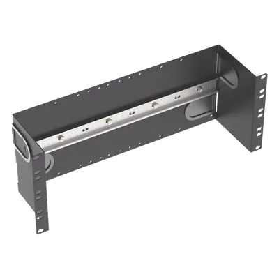 Soporte de Riel DIN Industrial / 4U / Rack 19 in / Acero / Gestión de Cables
