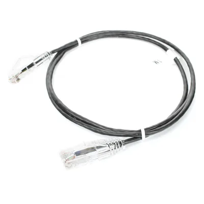Cable de Parcheo Slim UTP Cat6 / 1 Metro (3.28 Pies) / 28 AWG / Negro / 1 Gbps+