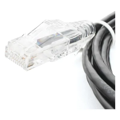 Cable de Parcheo Slim UTP Cat6 / 1 Metro (3.28 Pies) / 28 AWG / Negro / 1 Gbps+