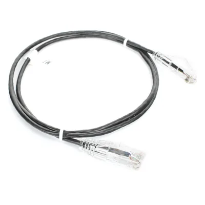 Cable de Parcheo Slim UTP Cat6 / 1 Metro (3.28 Pies) / 28 AWG / Negro / 1 Gbps+