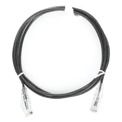 Cable de Parcheo Slim UTP Cat6 / 28 AWG / 2 m (6.56 ft) / 1 Gbps / RJ45 Chapado en Oro