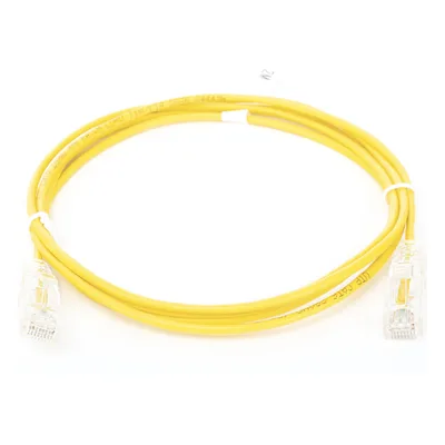 Cable de Parcheo Slim UTP Cat6 / 2 m (6.56 ft) / 28 AWG / Amarillo / 1 Gbps