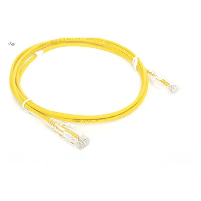Cable de Parcheo Slim UTP Cat6 / 2 m (6.56 ft) / 28 AWG / Amarillo / 1 Gbps