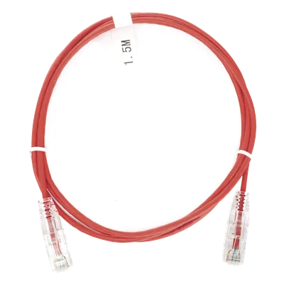Cable de Parcheo Slim UTP / Cat6 / 1.5 m (4.92 ft) / 28 AWG / 1 Gbps / Rojo