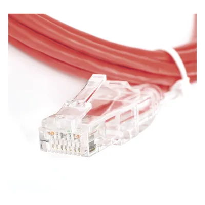 Cable de Parcheo Slim UTP Cat6 / 3 m (9.84 ft) / 28 AWG / Rojo / 1 Gbps