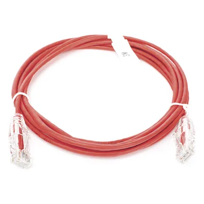 Cable de Parcheo Slim UTP Cat6 / 3 m (9.84 ft) / 28 AWG / Rojo / 1 Gbps