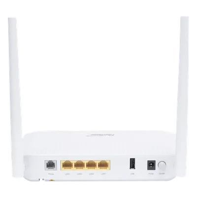 ONT GPON / 4 Puertos Gigabit / Wi-Fi Dual Band 2.4/5 GHz / 1 Puerto POTS / USB 2.0 / MIMO 2x2 / 2 Antenas 5 dBi / SC/UPC